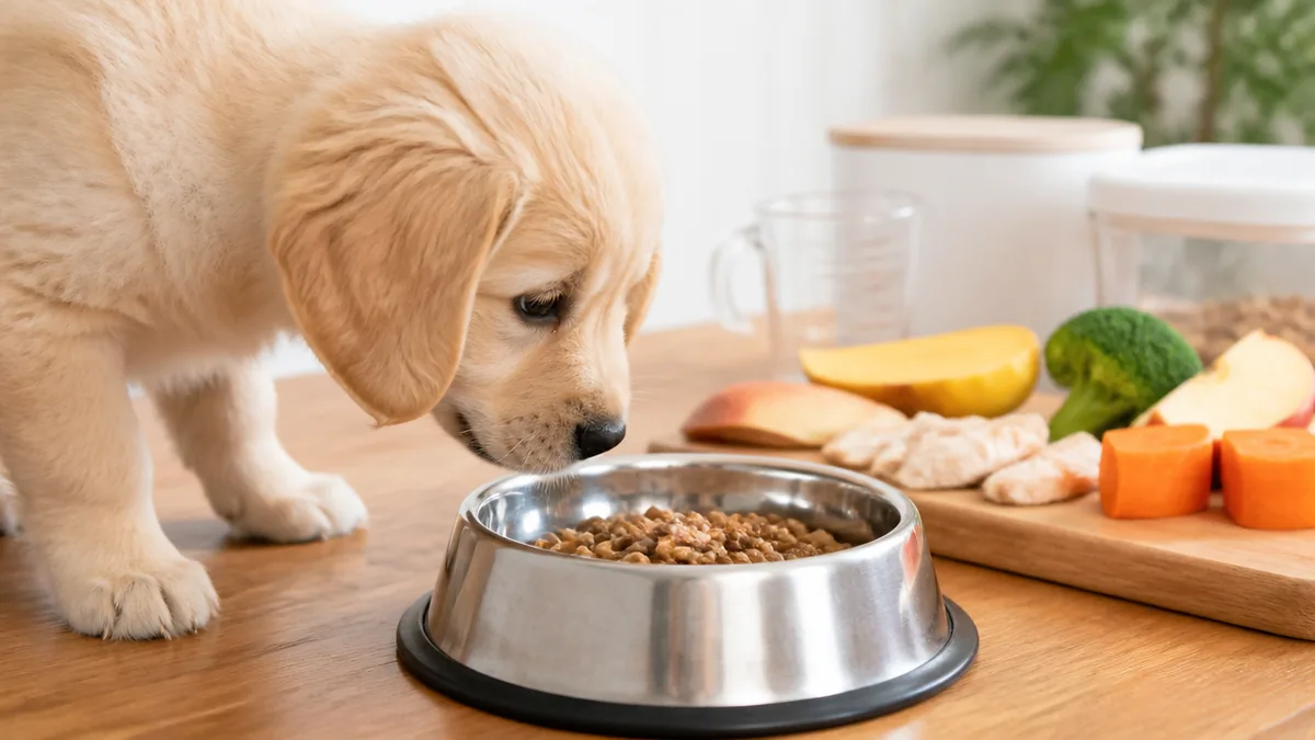 子犬歯磨きガムは生後何ヶ月から?乳歯28本の時期に選ぶ硬さ・サイズと誤飲対策のアイキャッチ画像