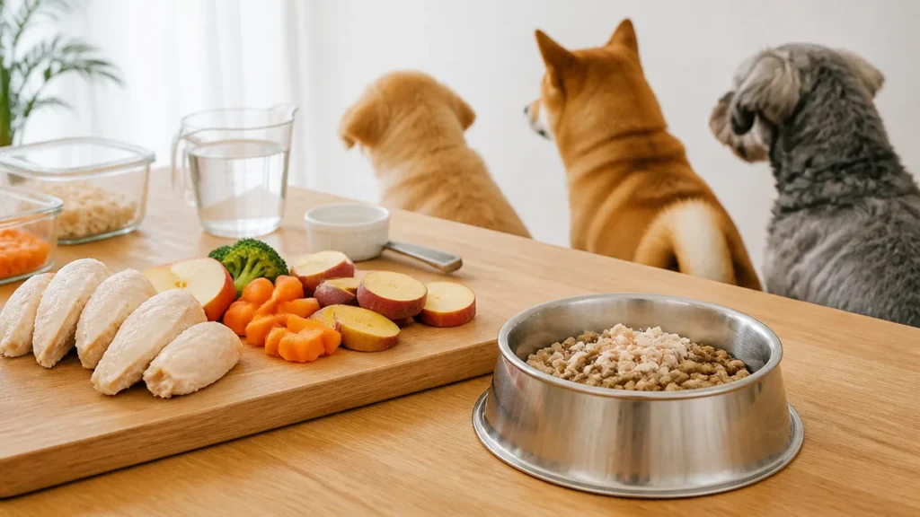 犬のささみレシピ簡単4品｜脂質0.8gでも生はNGな理由と1日20%以内の量のアイキャッチ画像