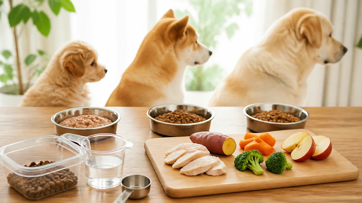 子犬ご飯の正解は月齢で変わる？生後20日の離乳から成犬用切り替えまでの回数とNG食材のアイキャッチ画像