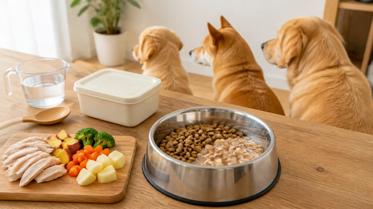 子犬のご飯ふやかしはいつまで?目安が「生後3〜4ヶ月」と言われる理由の解説画像