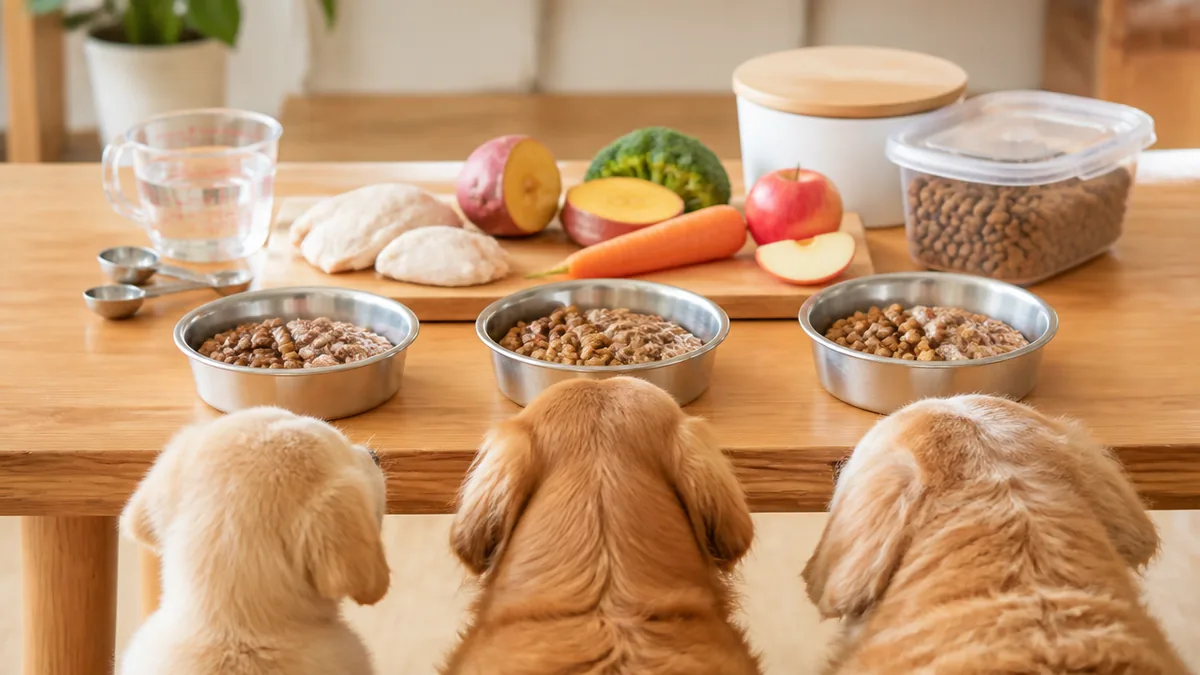 子犬のごはん回数は月齢で「4回→3回→2回」が目安の解説画像