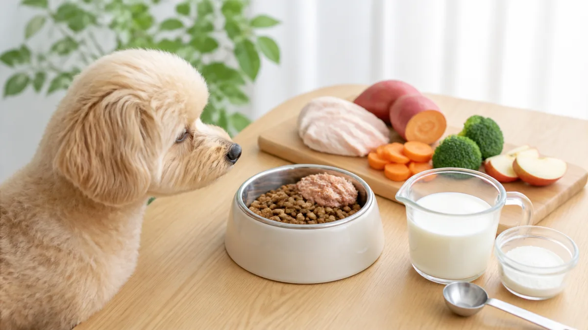 犬用牛乳のデメリットは?人間用の乳糖・脂質3.8gと犬用ミルクの意外な落とし穴のアイキャッチ画像