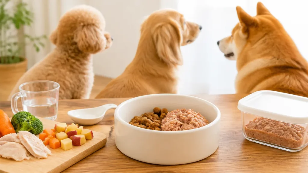 子犬ウェットフードは開封後1日で使い切る？総合栄養食の見分け方と月齢別の与え方のアイキャッチ画像