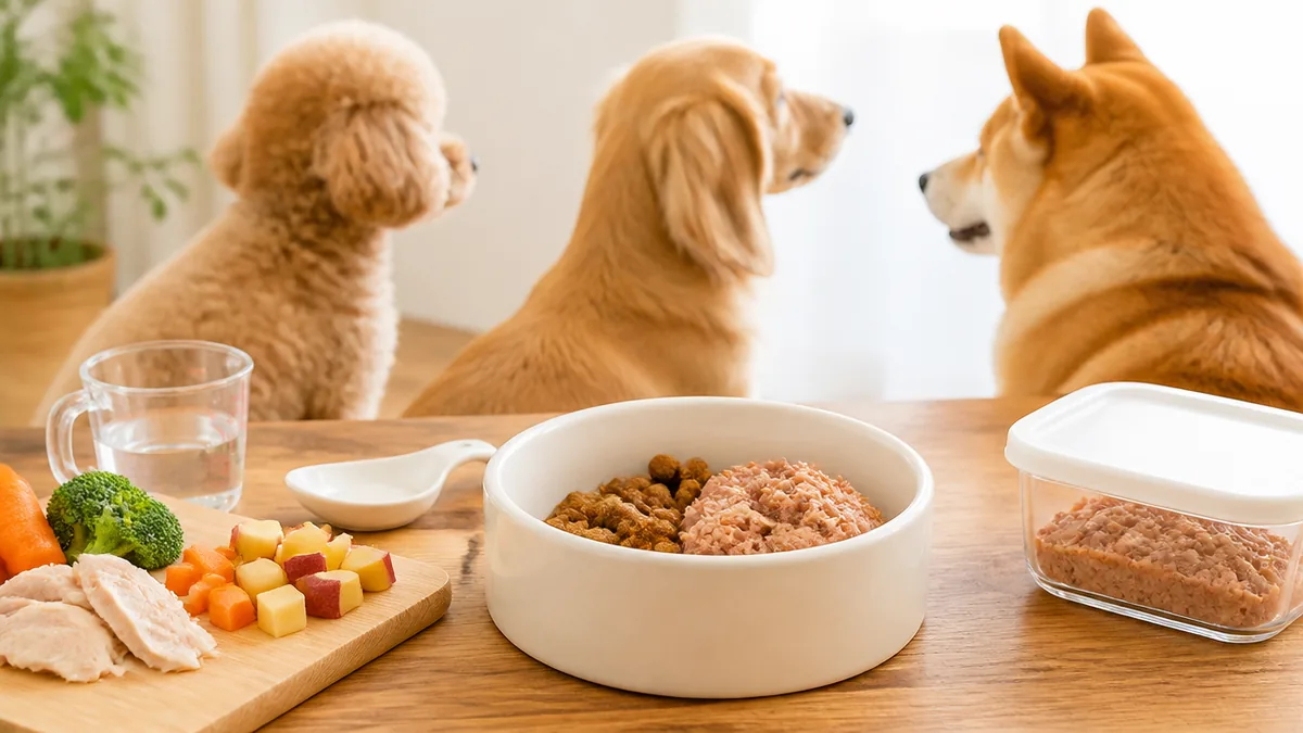 子犬ウェットフードは開封後1日で使い切る?総合栄養食の見分け方と月齢別の与え方のアイキャッチ画像