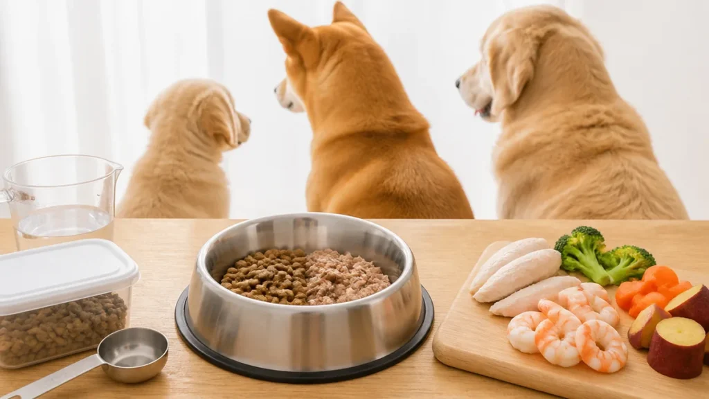 犬にえびはOK？生はNGな理由と殻・尾の処理、加熱してもアレルギーは消えない話のアイキャッチ画像