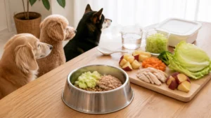 レタス犬にあげていい？水分95.9gで11kcalの正体と体重別の量・芯の扱い方のアイキャッチ画像