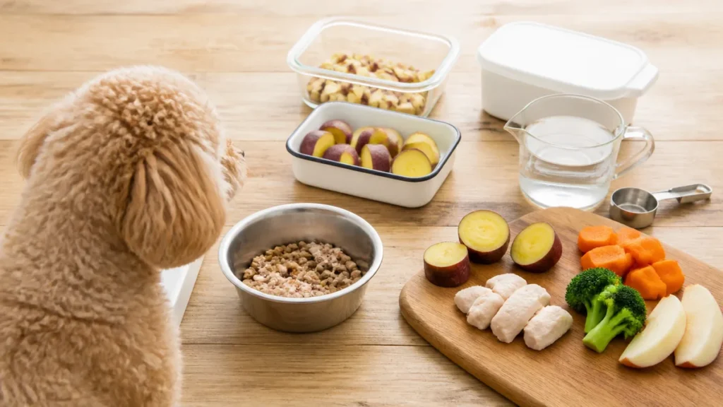 さつまいもおやつは犬に何グラム？100gで131kcal、生NG・皮OKと1日20%の目安のアイキャッチ画像