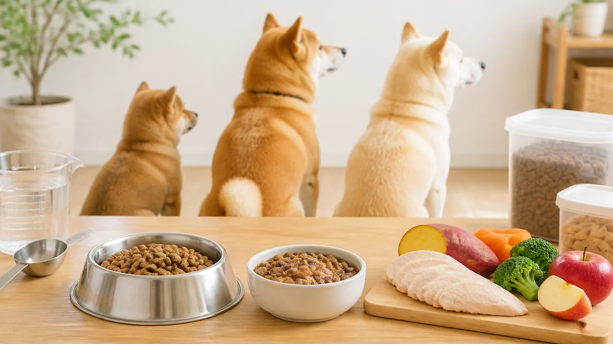 柴犬ドッグフードは「柴犬用」でなくていい?袋の裏の5項目と10か月の切り替え目安のアイキャッチ画像