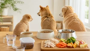 犬のエサの時間は何時が正解？時刻より「一貫性」と食前後1時間の休憩が大事な理由のアイキャッチ画像