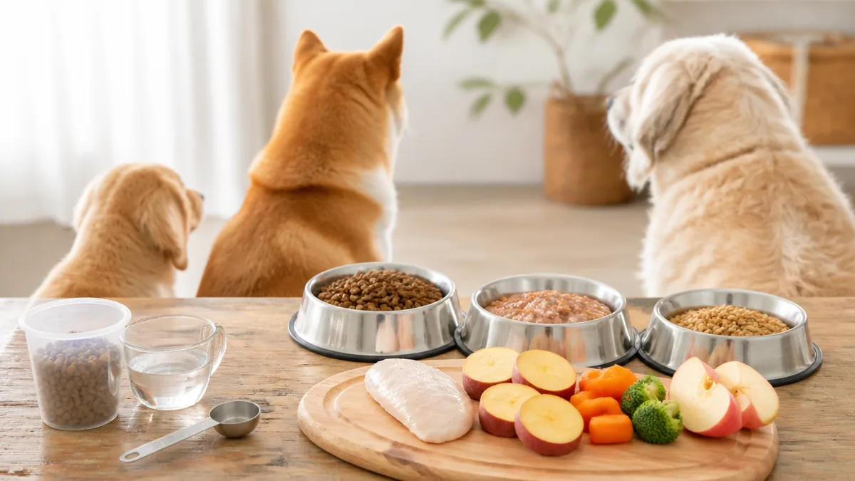 老犬の食事は量より「食べ方」を変える?エネルギー20%減の理由と姿勢・水分の整え方のアイキャッチ画像